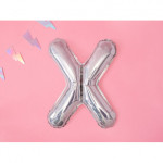 Balon foliowy Litera ''X'', 35cm, holograficzny