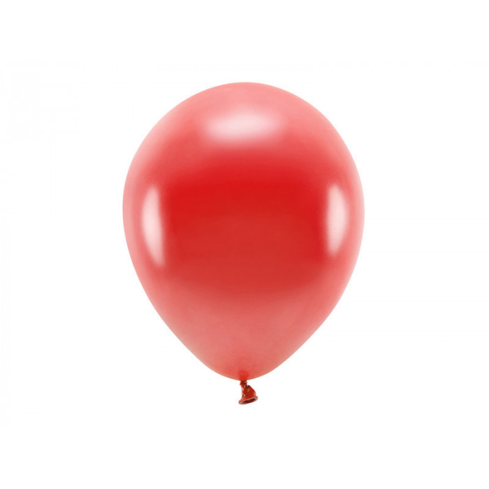 Balony Eco 30cm metalizowane, czerwony (1 op. / 10 szt.)