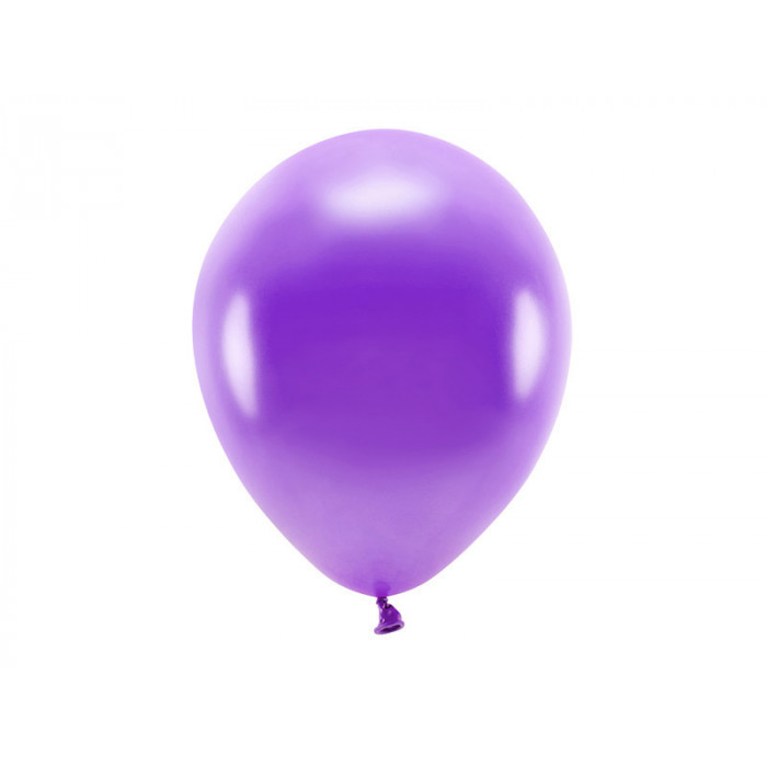 Balony Eco 30cm metalizowane, fiolet (1 op. / 100 szt.)