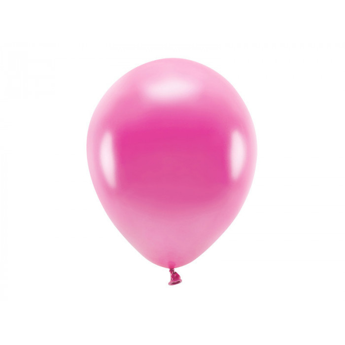 Balony Eco 30cm metalizowane, fuksja (1 op. / 10 szt.)