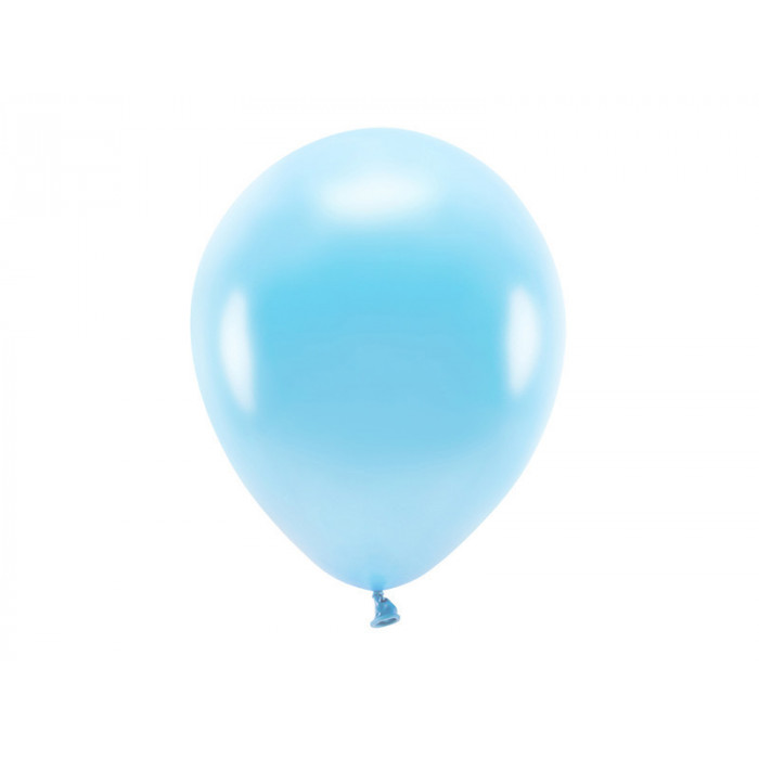 Balony Eco 30cm metalizowane, jasny niebieski (1 op. / 10 szt.)