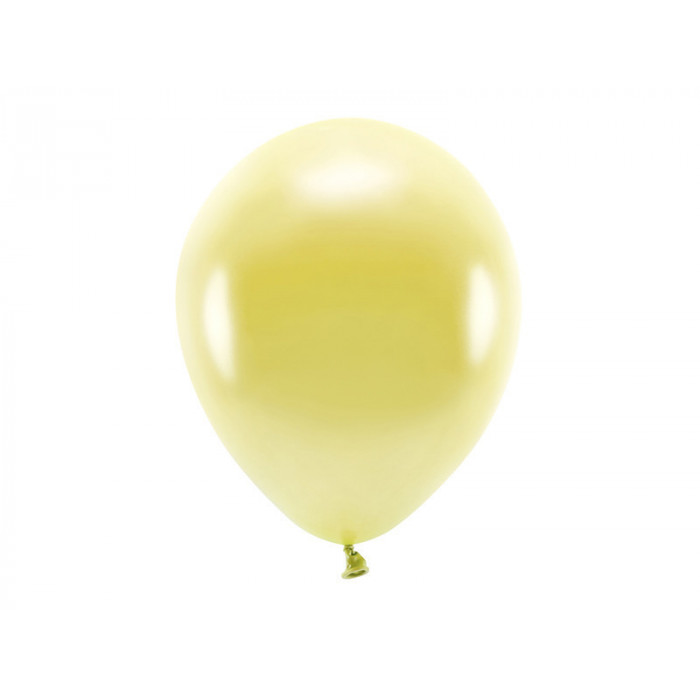 Balony Eco 30cm metalizowane, jasny złoty (1 op. / 100 szt.)