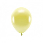 Balony Eco 30cm metalizowane, jasny żółty (1 op. / 100 szt.)