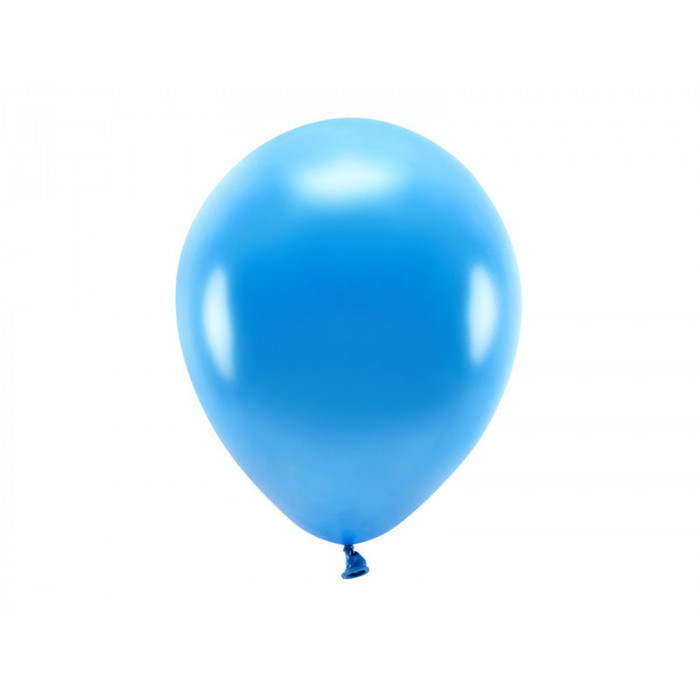 Balony Eco 30cm metalizowane, niebieski (1 op. / 10 szt.)