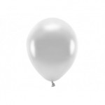 Balony Eco 30cm metalizowane, srebrny (1 op. / 10 szt.)