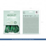 Balony Eco 30cm metalizowane, zielony (1 op. / 10 szt.)