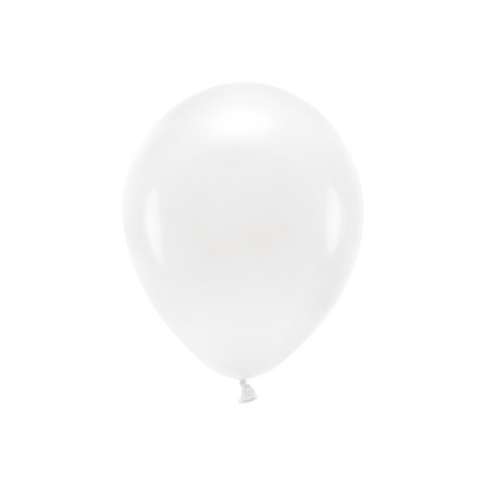 Balony Eco 30cm pastelowe, biały (1 op. / 100 szt.)