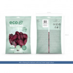 Balony Eco 30cm pastelowe, bordo (1 op. / 100 szt.)