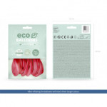 Balony Eco 30cm pastelowe, jasny czerwony (1 op. / 10 szt.)