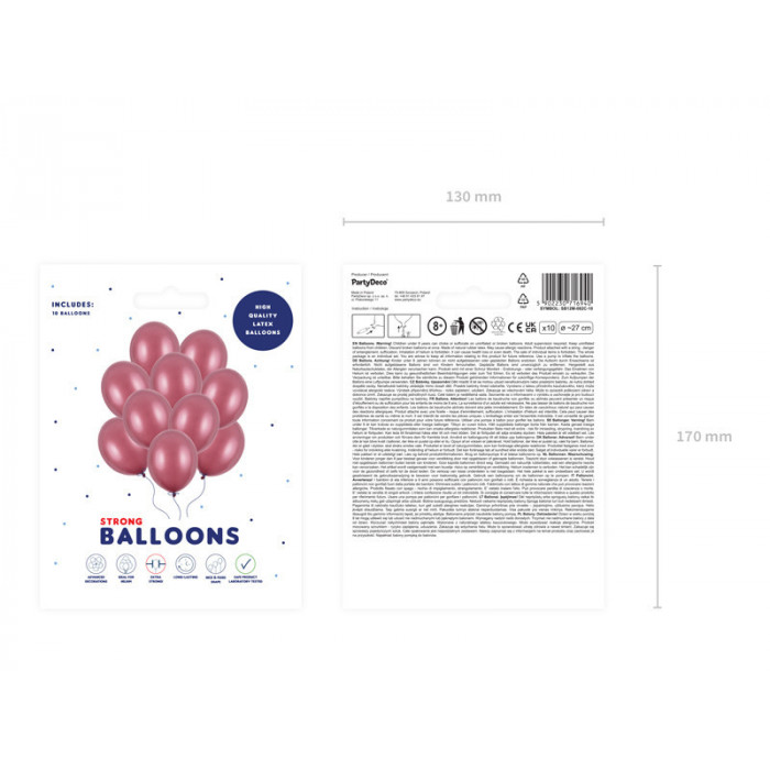 Balony Strong 27cm, Metallic Maroon (1 op. / 10 szt.)