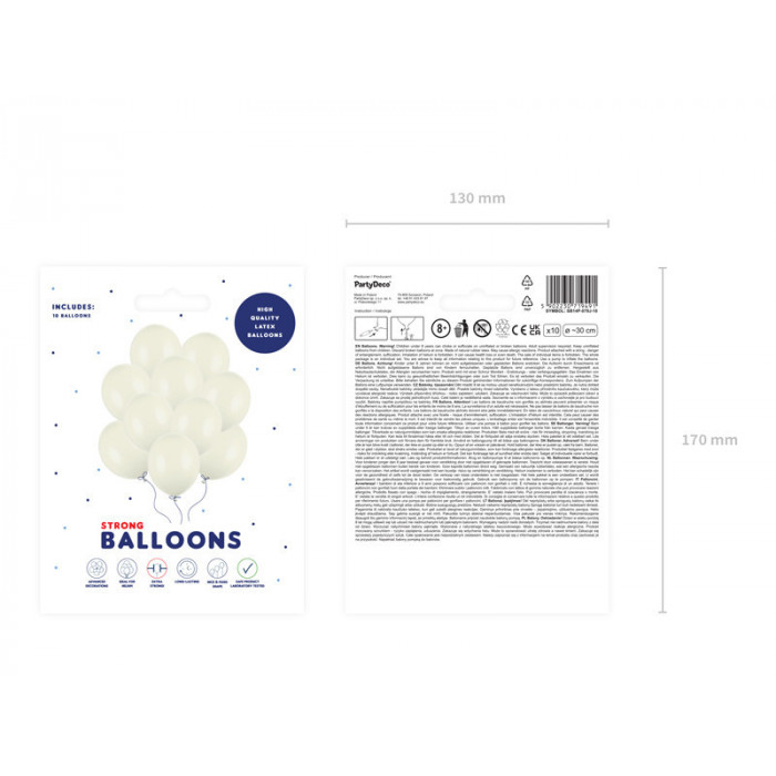 Balony Strong 30cm, Pastel Light Cream (1 op. / 10 szt.)