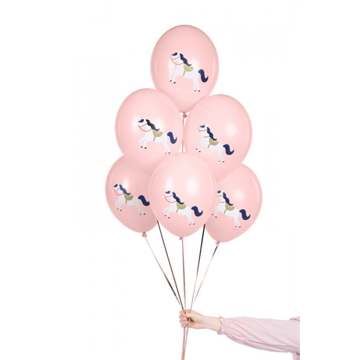 Balony 30 cm, Konik, Pastel Pale Pink (1 op. / 50 szt.)