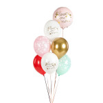 Balony 30 cm, Love you mom, mix (1 op. / 50 szt.)