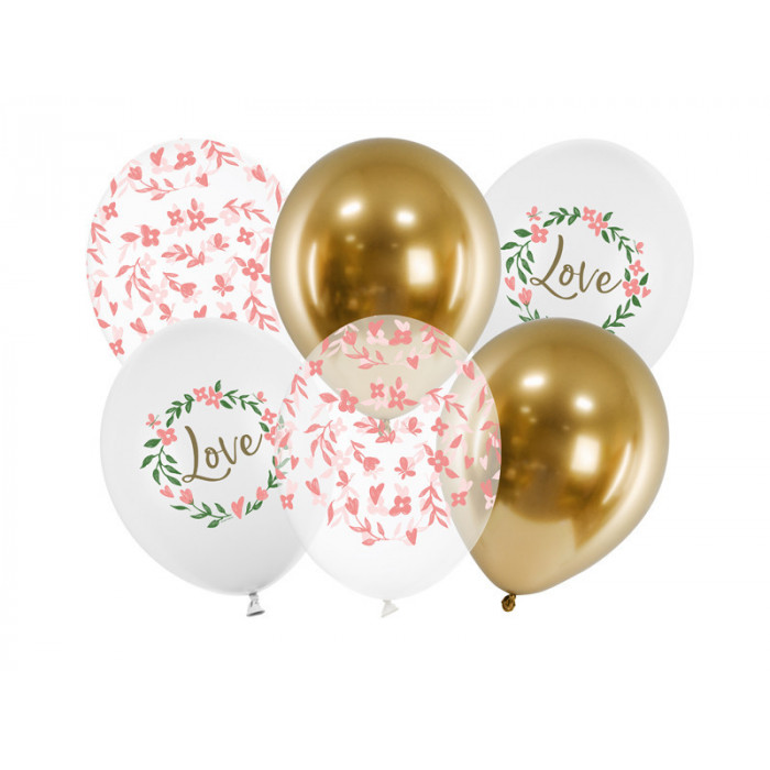 Balony 30 cm, Love, mix (1 op. / 6 szt.)