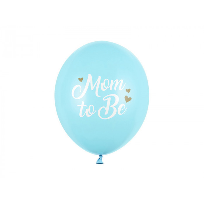 Balony 30 cm, Mom to Be, Pastel Light Blue (1 op. / 50 szt.)