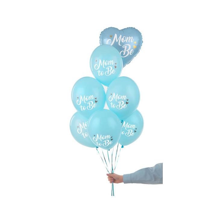 Balony 30 cm, Mom to Be, Pastel Light Blue (1 op. / 50 szt.)