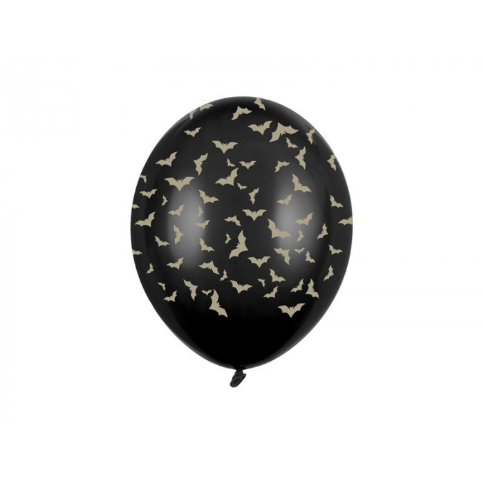 Balony 30 cm, Nietoperze, Pastel Black (1 op. / 50 szt.)