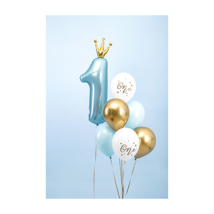 Balony 30 cm, One, Pastel Pure White (1 op. / 50 szt.)