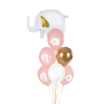 Balony 30 cm, Roczek, Baby pink (1 op. / 6 szt.)