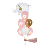 Balony 30 cm, Roczek, Baby pink (1 op. / 6 szt.)