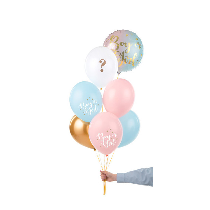 Balony 30cm, Boy or Girl, mix (1 op. / 6 szt.)