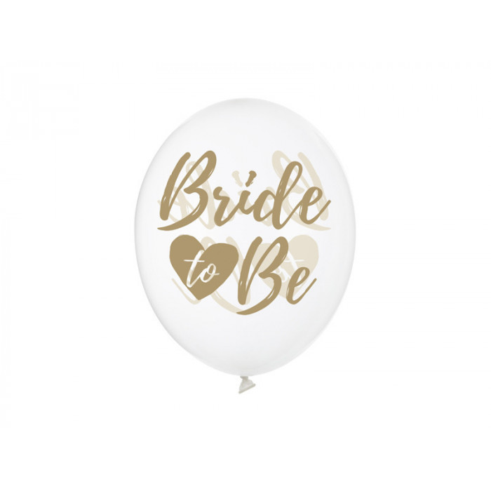 Balony 30cm, Bride to be, Crystal Clear (1 op. / 50 szt.)