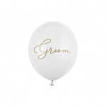 Balony 30cm, Groom, Pastel Pure White (1 op. / 50 szt.)