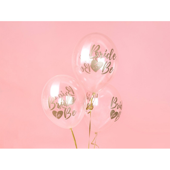 Balony 30cm, Bride to be, Crystal Clear (1 op. / 50 szt.)