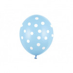 Balony 30cm, Kropki, Pastel Baby Blue (1 op. / 50 szt.)