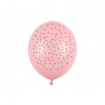 Balony 30cm, Kropki, Pastel Baby Pink (1 op. / 50 szt.)