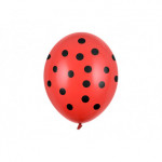 Balony 30cm, Kropki, Pastel Poppy Red (1 op. / 50 szt.)