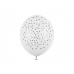 Balony 30cm, Kropki, Pastel Pure White (1 op. / 50 szt.)