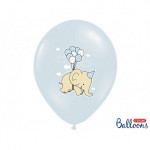 Balony 30cm, Słonik, Pastel Baby Blue Mix (1 op. / 50 szt.)