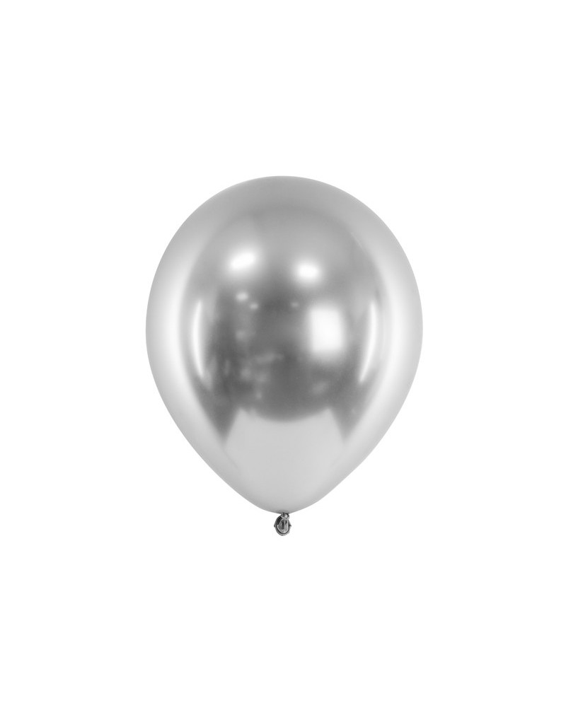 Balony Glossy 30 cm, srebrny (1 op. / 20 szt.)