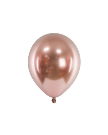 Balony Glossy, 46 cm, różowe złoto (1 op. / 5 szt.)