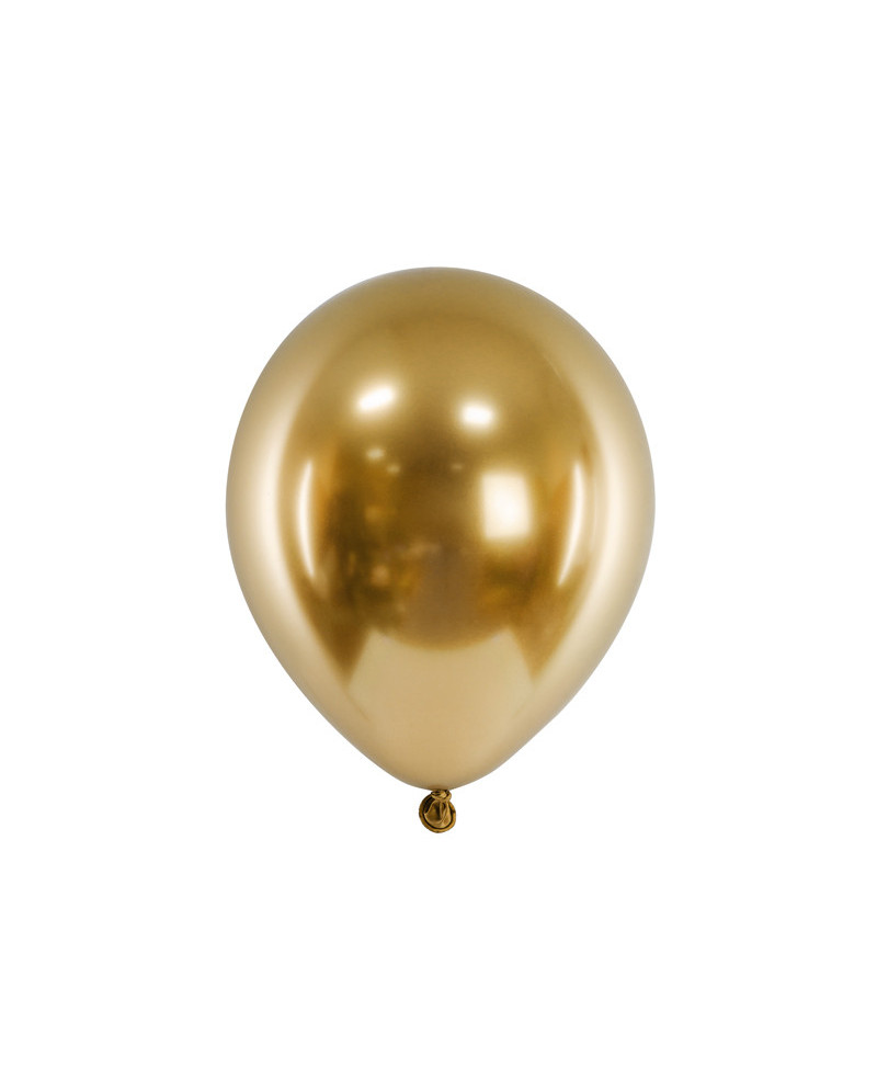 Balony Glossy, 46 cm, złoty (1 op. / 5 szt.)