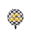 Balon foliowy Szachownica Happy Birthday, 45 cm, mix