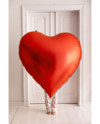 Balon foliowy Serce XXL, 136x129 cm, czerwony