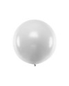 Balon okrągły 1 m, Metallic Silver Snow