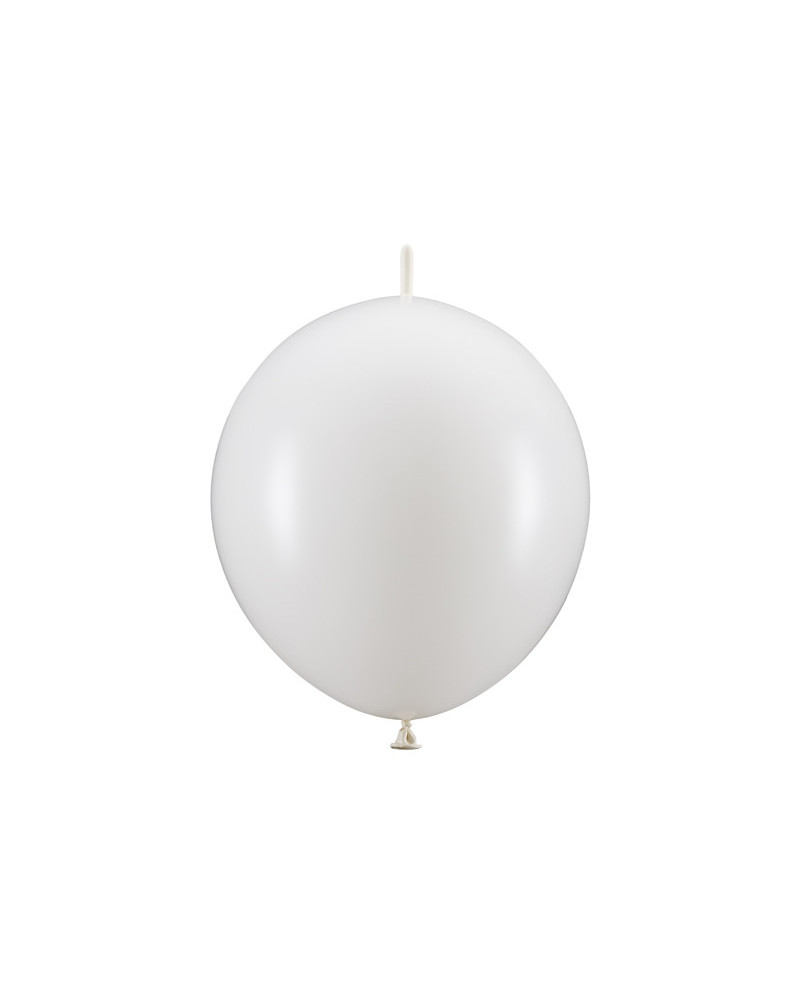 Balony z łącznikiem, 28cm, Pastel Pure White (1 op. / 20 szt.)