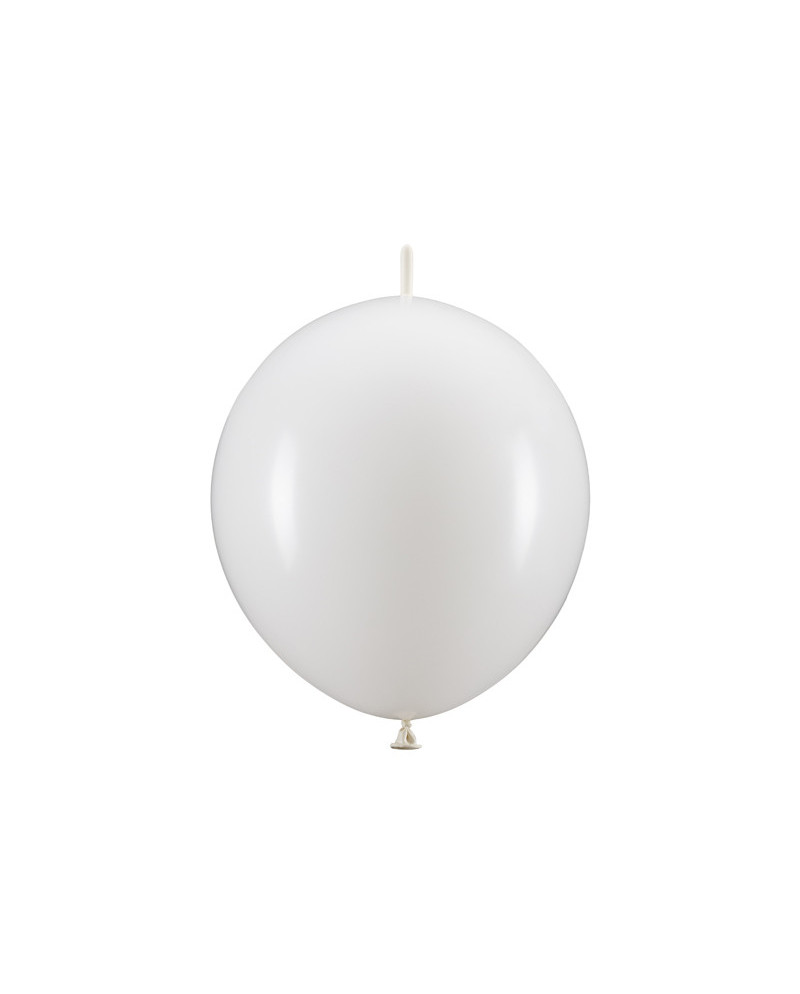 Balony z łącznikiem, 33 cm, biały (1 op. / 20 szt.)