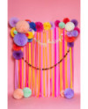 Baner papierowy Happy Birthday, mix, 100x18 cm