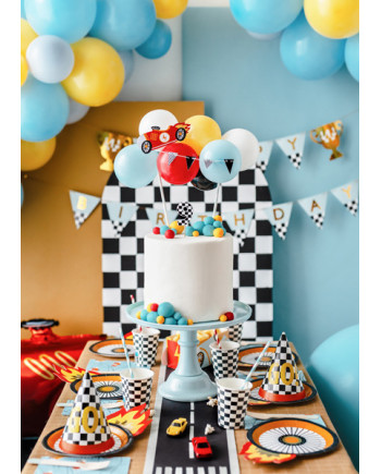 Balonowy topper na tort Autko, mix, 29 cm