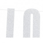 Baner Love, srebrny, 21x55cm