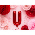 Balon foliowy Litera ''U'', 35cm, czerwony