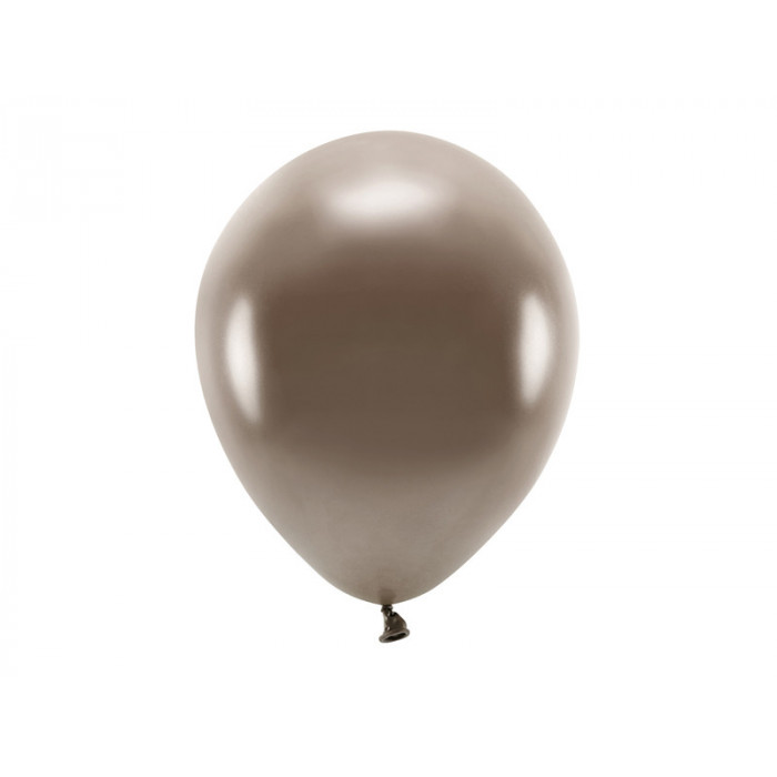 Balony Eco 30cm metalizowane, brązowy (1 op. / 100 szt.)