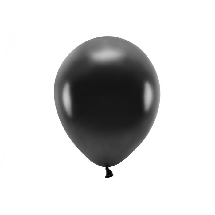 Balony Eco 30cm metalizowane, czarny (1 op. / 10 szt.)