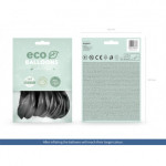 Balony Eco 30cm metalizowane, czarny (1 op. / 10 szt.)