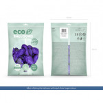 Balony Eco 30cm metalizowane, fiolet (1 op. / 100 szt.)