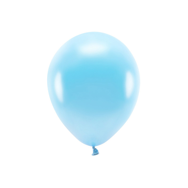 Balony Eco 30cm metalizowane, jasny niebieski (1 op. / 10 szt.)